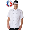 Veste de cuisine Noely Blanc garni rayé noir et blanc