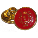 Bouton Lyre OR sur fond ROUGE, 16mm