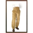 Pantalon VELOURS Largeot, à TIRANT beige