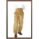 Pantalon VELOURS Largeot, à TIRANT beige