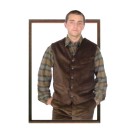 Gilet Tailleur VELOURS marron